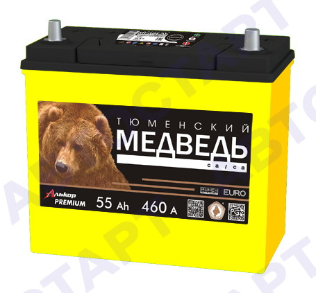 Аккумулятор Тюменский Медведь 6СТ- 55 VLA о.п. Asia 65B24L