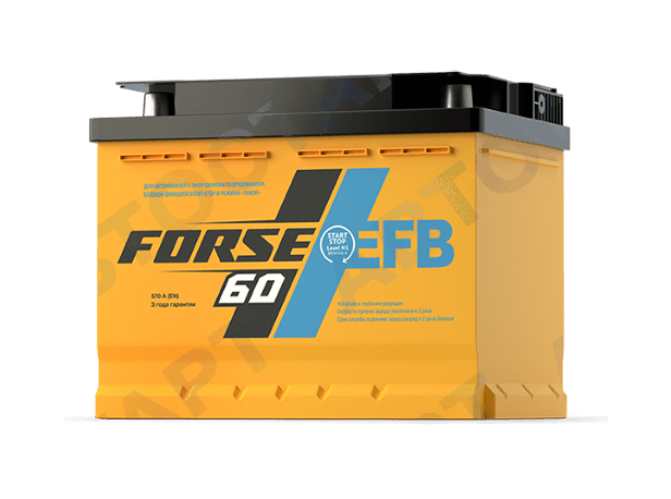 Аккумулятор Forse EFB 6СТ- 60 VLR о.п. (0) LB низкий
